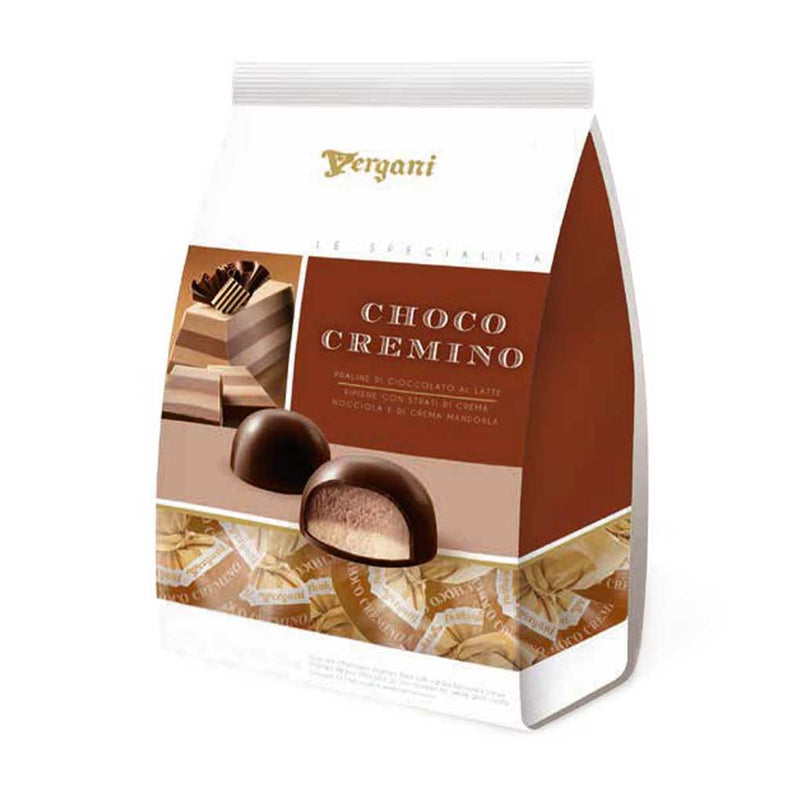 Vergani Milk Chocolate Pralines with Almond & Hazelnut Cremino Cream, 6.17 oz (175 g)