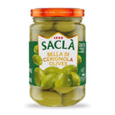 Sacla Whole Cerignola Green Olives in Brine, 10.41 oz (295 g)