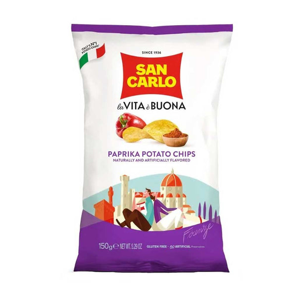 Italian Paprika Potato Chips by San Carlo, 5.3 oz (150 g)