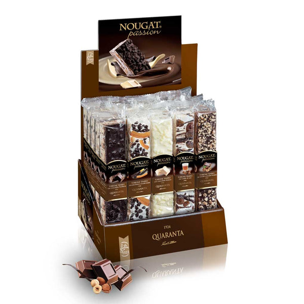Quaranta Choco Cream Assorted Soft Nougat Bars, 25-Pack, 3.53 oz (100 g)