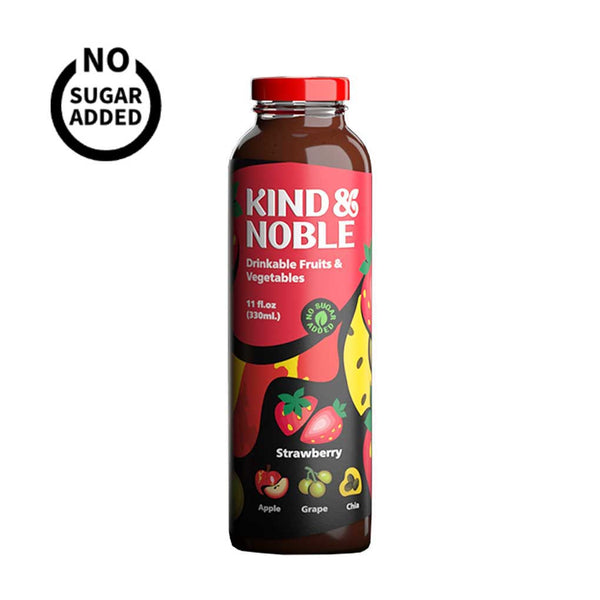 Strawberry, Apple, Grape & Chia Smoothie by Kind & Noble, 11 fl oz (330 ml)