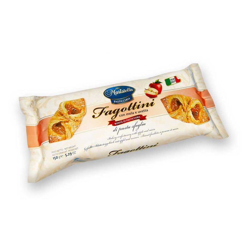 Fagottini Puff Pastry with Apple Filling and Raisins by Maristella, 5.29 oz (150 g)