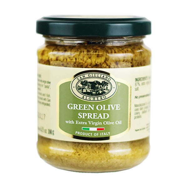 San Giuliano Green Olive Spread with EVOO, 6.35 oz (180 g)