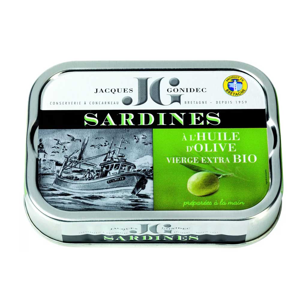 Gonidec French Sardines in Organic EVOO, 4.1 oz