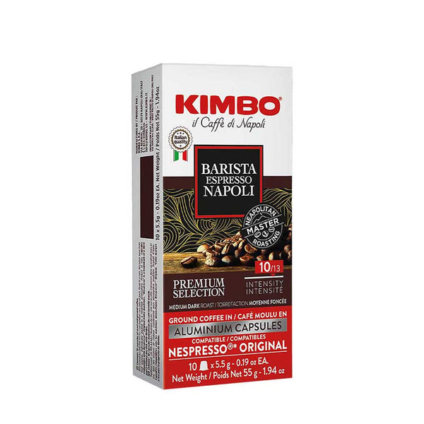 Kimbo Medium Dark Roast Espresso, 10 Aluminum Capsules, 1.94 oz (55 g)