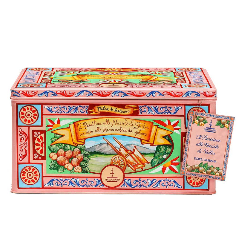 Fiasconaro Sicilian Hazelnut Panettone with Manna Cream (No Candied Fruit), 2.2 lb (1 kg)