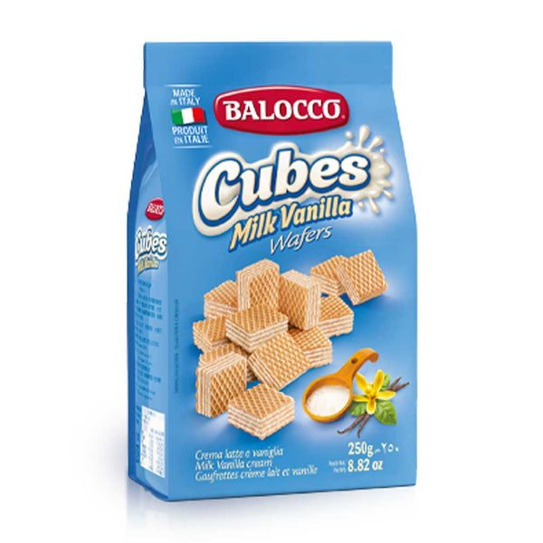 Balocco Milk & Vanilla Wafer Cubes, 8.82 oz (250 g)