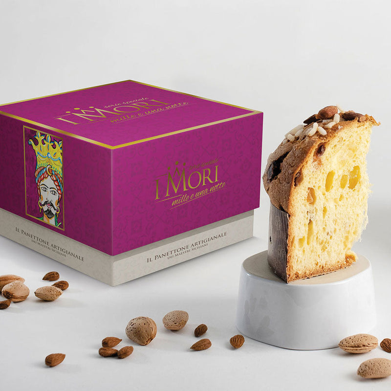 i Mori Sicilian Almond Panettone, 2.2 lb (1 kg)