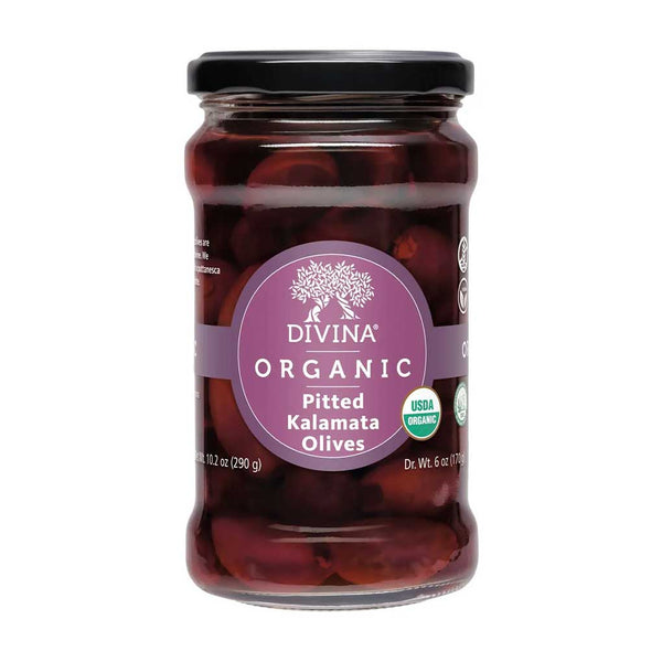 Divina Organic Pitted Kalamata Olives, 10.2 oz (290 g)