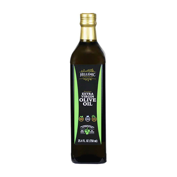 Premium Cold Extracted Greek EVOO by Hellenic Treasures, 25.4 fl oz (750 ml)