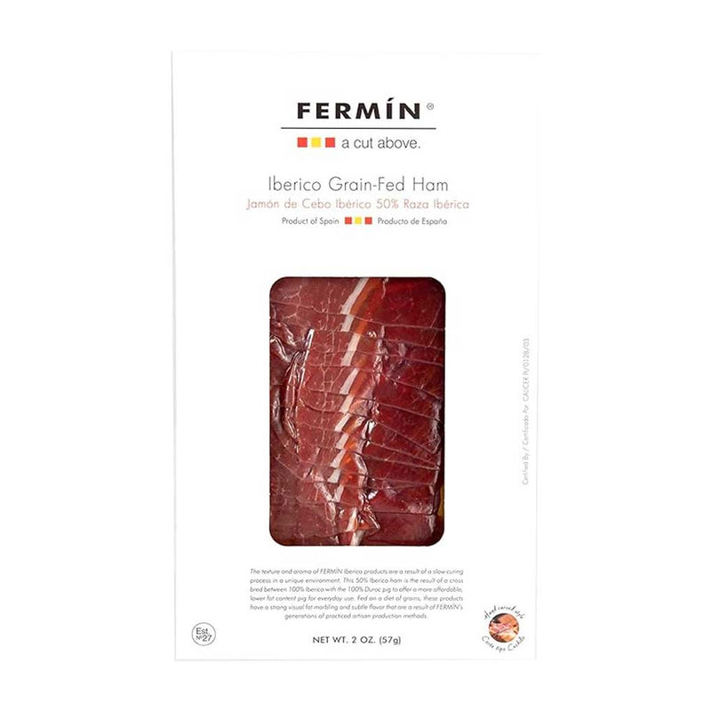 Fermin Iberico Grain-Fed Ham Sliced, 50% Iberico, 2 oz (57 g)