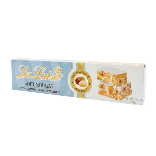 Soft Nougat with Almonds and Hazelnuts by La Luisa, 5.29 oz (150 g)