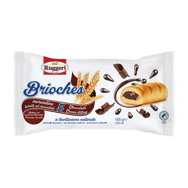 Italian Brioches with Chocolate Cream by Ruggeri, 5.82 oz (165 g)