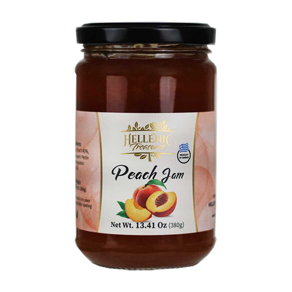 Peach Jam from Greece by Hellenic Treasures, 13.41 oz (380 g)