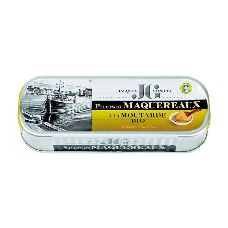 Gonidec Mackerel Fillets in Organic Mustard Sauce, 5.96 oz (169 g)