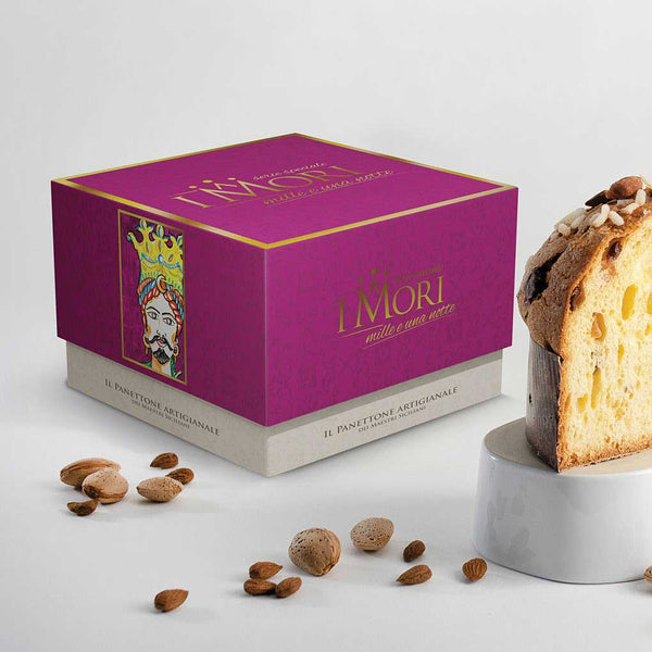 i Mori Sicilian Almond Panettone, 2.2 lb (1 kg)