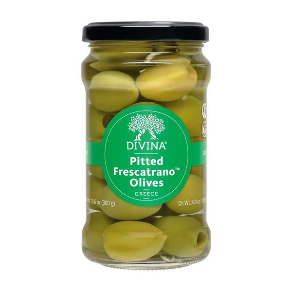 Divina Pitted Frescatrano Olives, 10.6 oz (300 g)