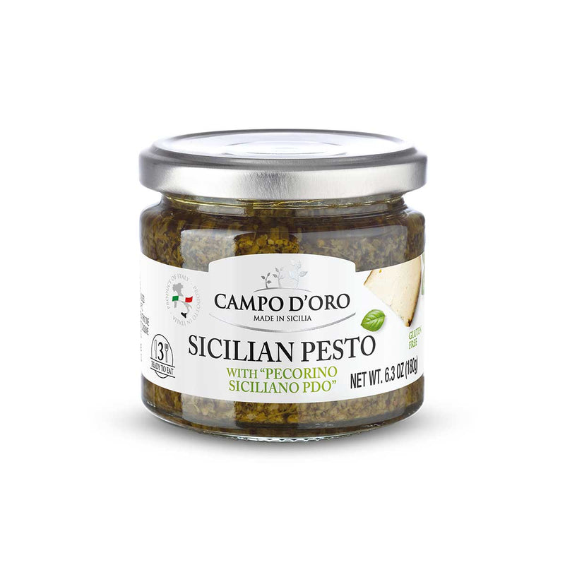 Sicilian Pesto with Sicilian Pecorino PDO by Campo d’Oro, 6.3 oz (180 g)