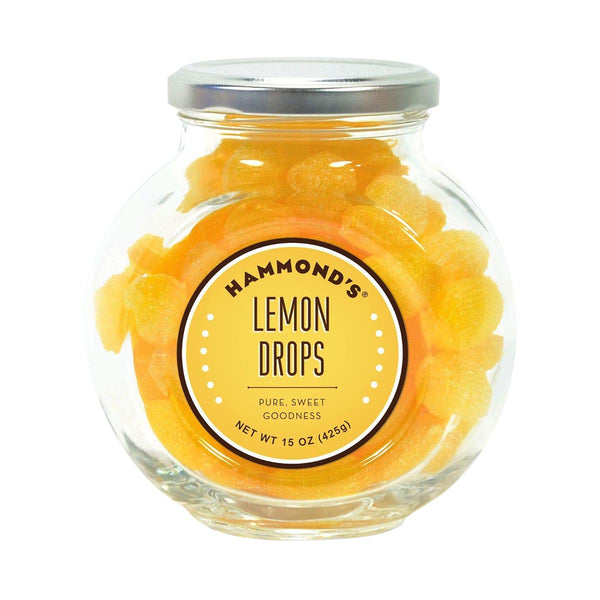 Hammond's Candies Lemon Drop Candies in Jar, 15 oz (425 g)