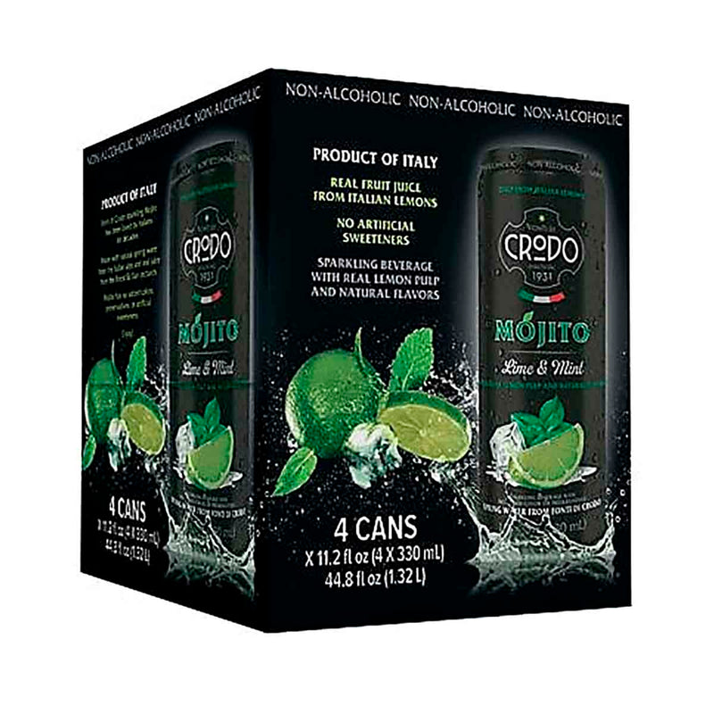 Lime and Mint Mojito Italian Sparkling Beverage by Fonti di Crodo, 4 x 11.2 fl oz (1.3 l)
