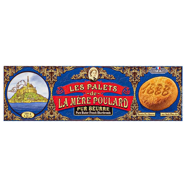 La Mere Poulard French Butter Cookies Palets, 4.4 oz (125 g)