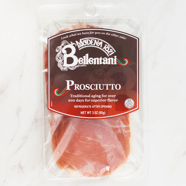 Italian Sliced Prosciutto Ham by Bellentani, 3 oz (85 g)