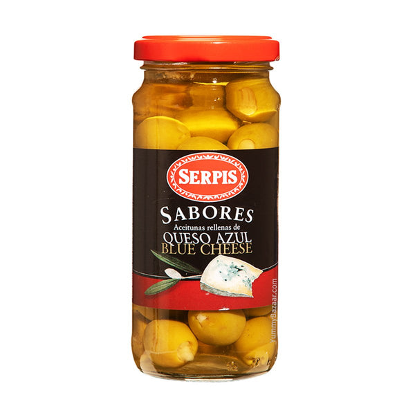Serpis Green Spanish Olives Stuffed with Blue Cheese, 8.3 oz (235 g)