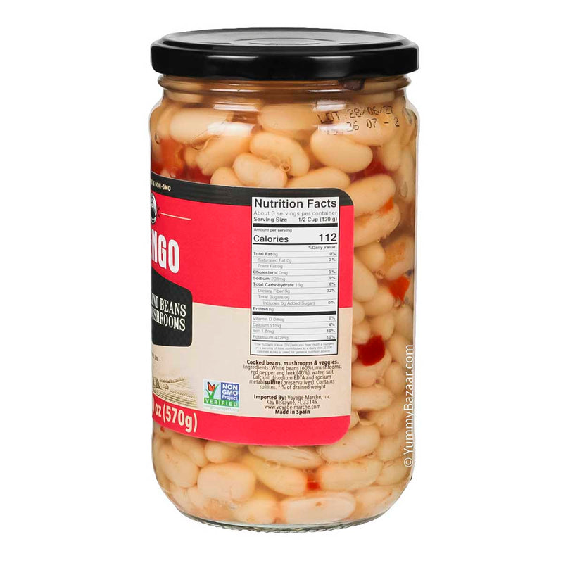 Spanish Cannellini Beans and Wild Mushrooms by Luengo, Gluten Free, Non-GMO, 20 oz (570 g)