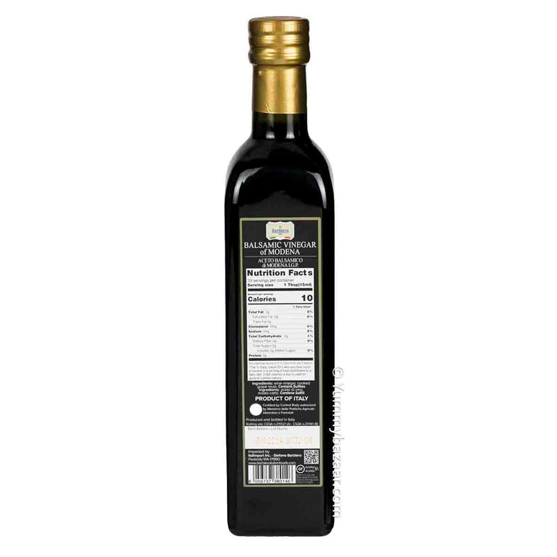 Italian Balsamic Vinegar of Modena IGP by Barbiero, 17 fl oz (500 ml)