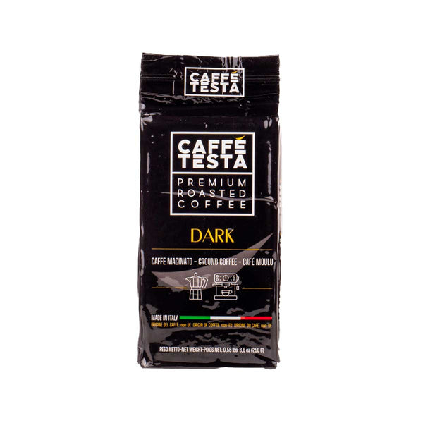 Dark Roast Ground Coffee by Caffe Testa, 8.8 oz (250 g)