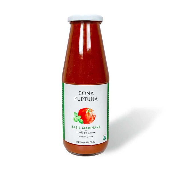 Organic Basil Marinara Pasta Sauce by Bona Furtuna, 1.5 lb (680 g)