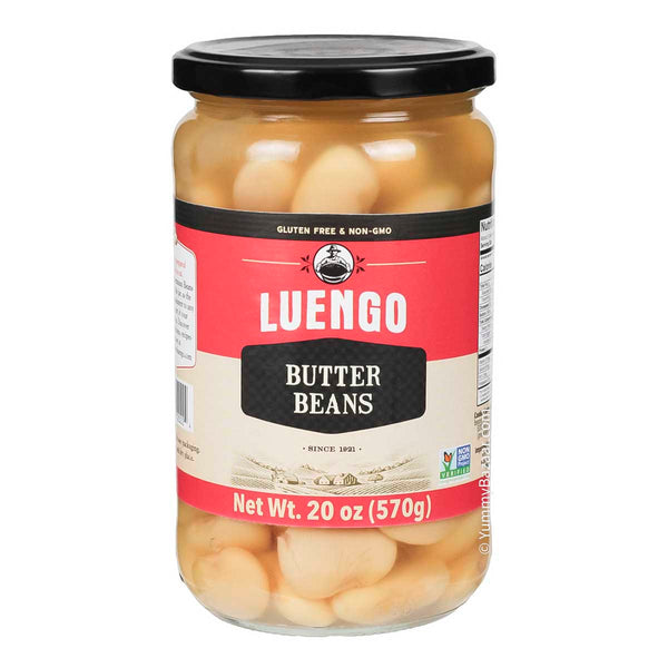 Butter Beans, Non-GMO by Luengo, 20 oz (570 g)