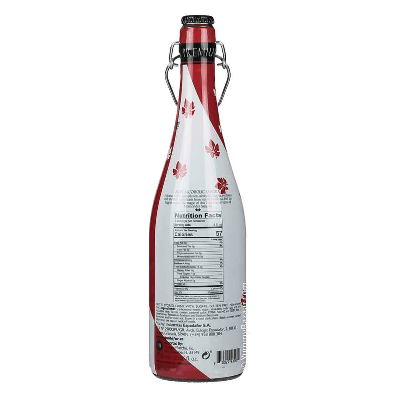 Premium Spanish Sangria, Non Alcoholic by Montevides, 25.4 fl oz (750 ml)