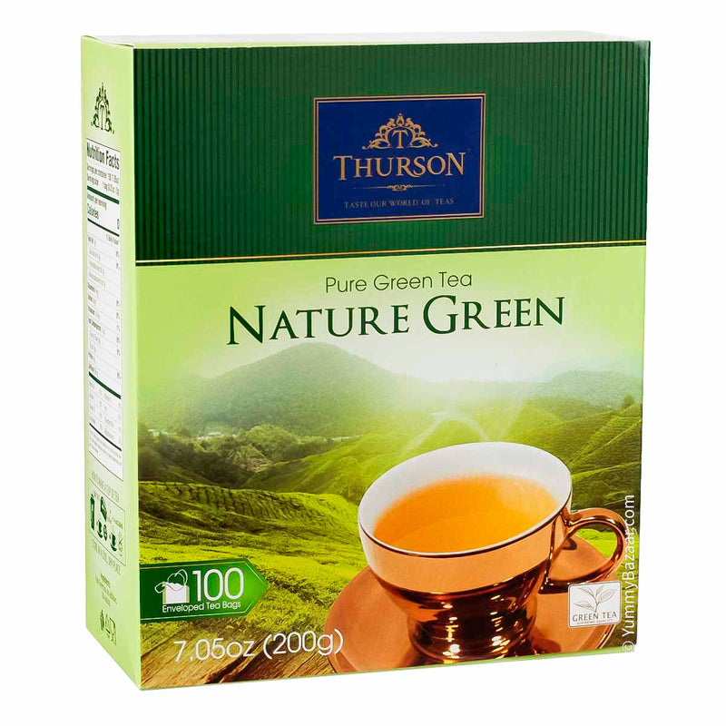 Pure Green Tea, 100 Bags by Thurson, 7.1 oz (200 g)
