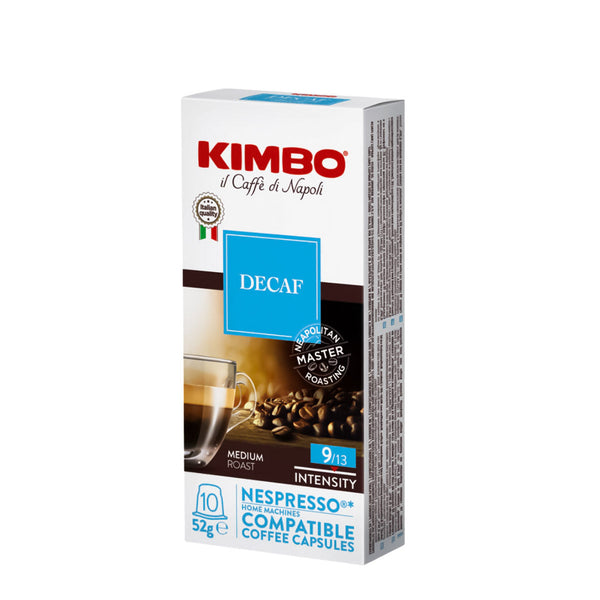 Kimbo Decaffeinated Medium Roast Coffee Capsules, 10 x 0.2 oz (52 g)