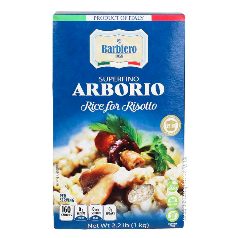 Superfine Arborio Risotto Rice by Barbiero, 2.2 lb (1 kg)