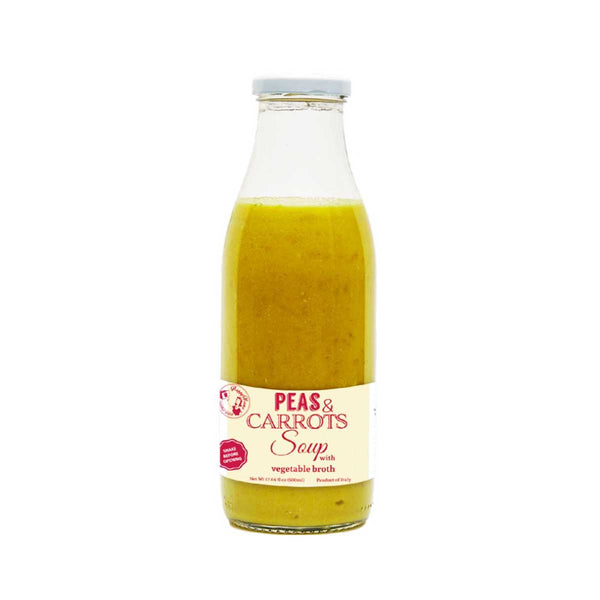 Peas & Carrots Soup with Vegetable Broth by Happy Mama, 17.64 fl oz (500 ml)