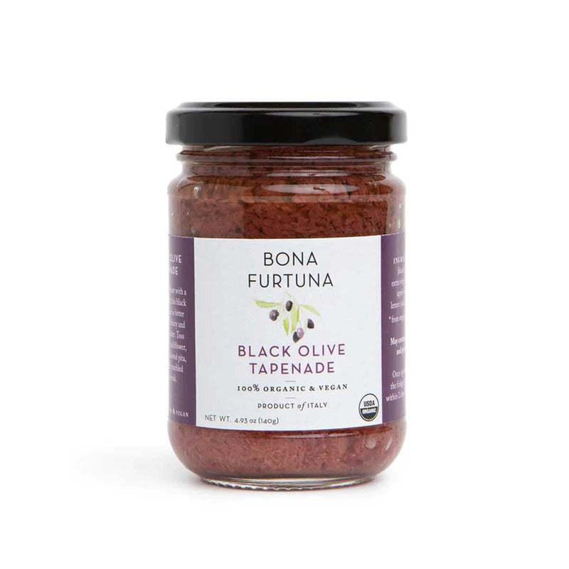 Organic & Vegan Black Olive Tapenade by Bona Furtuna, 4.9 oz (140 g)