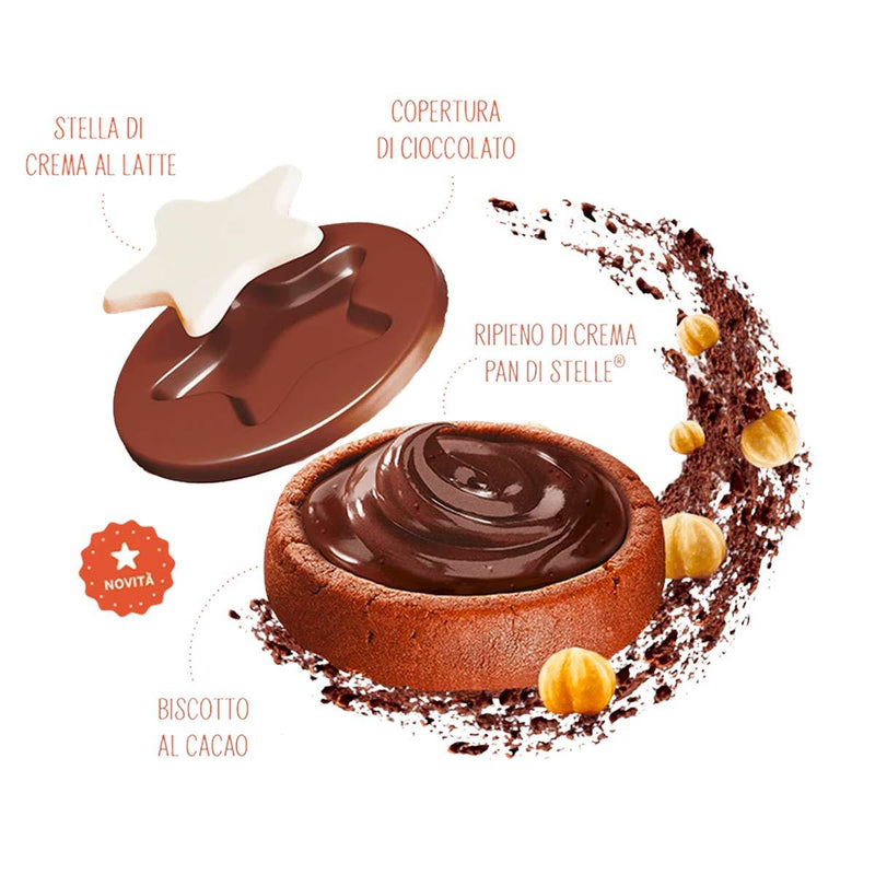 Mulino Bianco Pan di Stelle Biscocrema, Cocoa Cookies with Cocoa Cream, 5.9 oz (168 g)