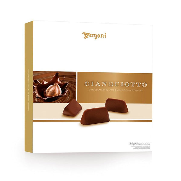 Vergani Classic Gianduiotto Milk Chocolate and Gianduja Nut Gift Box, 6.4 oz (180 g)