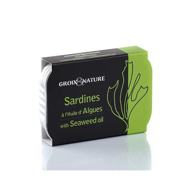 French Sardines with Seaweed oil by Groix & Nature, 4 oz (115 g)