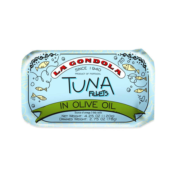 Tuna Fillets in Olive Oil from Portugal by La Gondola, 4.25 oz (120 g)