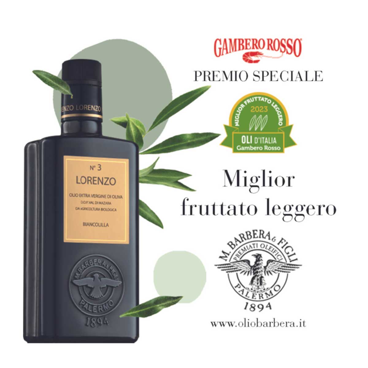 N3 Monocultivar Biancolilla Organic EVOO DOP Val Di Mazara by Lorenzo,