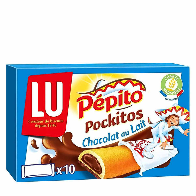LU Pepito Pockitos Biscuits with Milk Chocolate Filling, 10.4 oz (295 g)