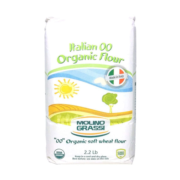 Molino Grassi Italian Organic Soft Wheat "00" Flour, 2.2 lb (1 kg)