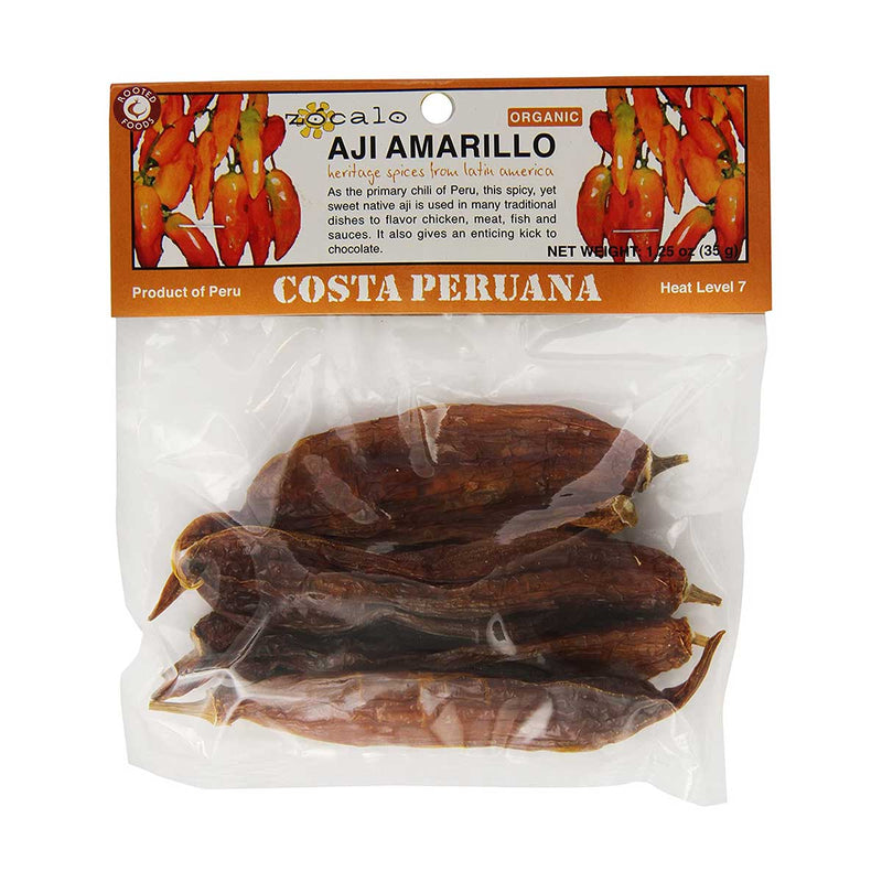 Zocalo Organic Aji Amarillo Pods, 1.3 oz (35 g)