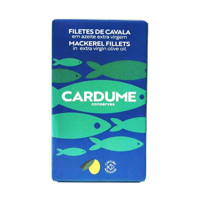 Mackerel Fillets in Extra Virgin Olive Oil from Portugal by Cardume, 4.2 oz (120 g)