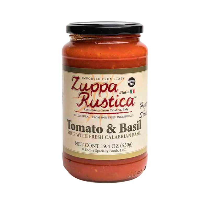 Tomato and Basil Soup with Fresh Calabrian Basil by Zuppa Rustica, 1.2 lb (550 g)