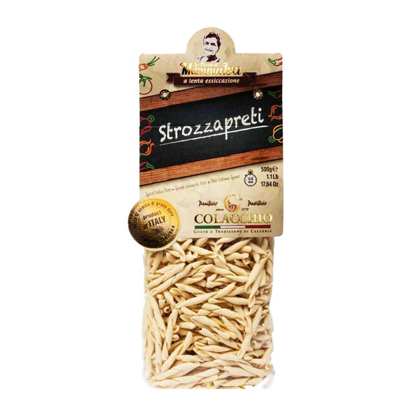 Italian Strozzapreti Pasta by Colacchio, 1.1 lb (500 g)