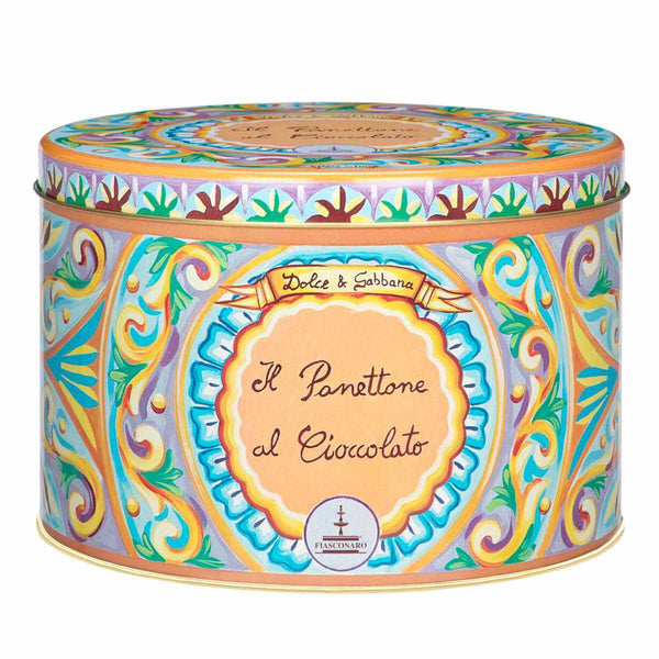 Dolce & Gabbana Chocolate Panettone in Luxury Tin by Fiasconaro, 2.2 lb (1 kg)